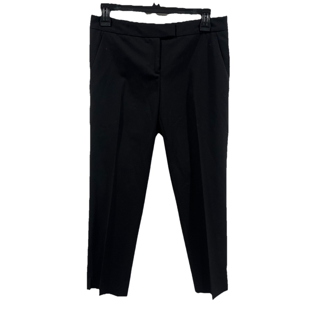 Laundry by Shelli Segal Cropped Trouser Pants Black Size 4 Mid Rise